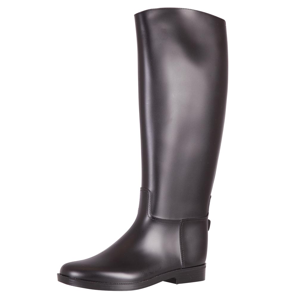 Bota de Hule Para Equitación Color Negro Con Forro de Tricote