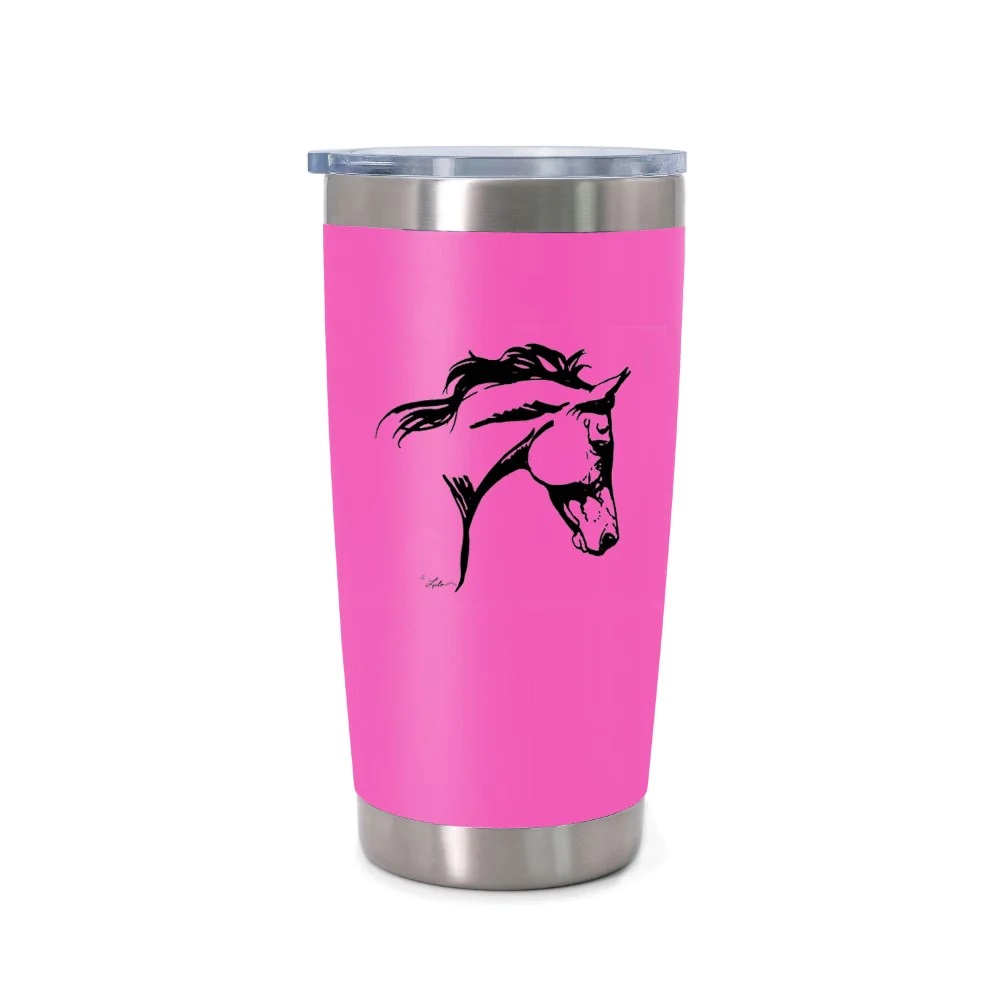 Vaso de Acero Inoxidable Con Tapadera 20 oz.