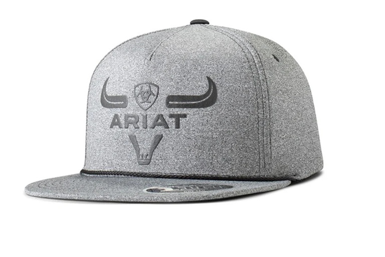 Gorra Ariat Flex Fit Longhorn Color Gris