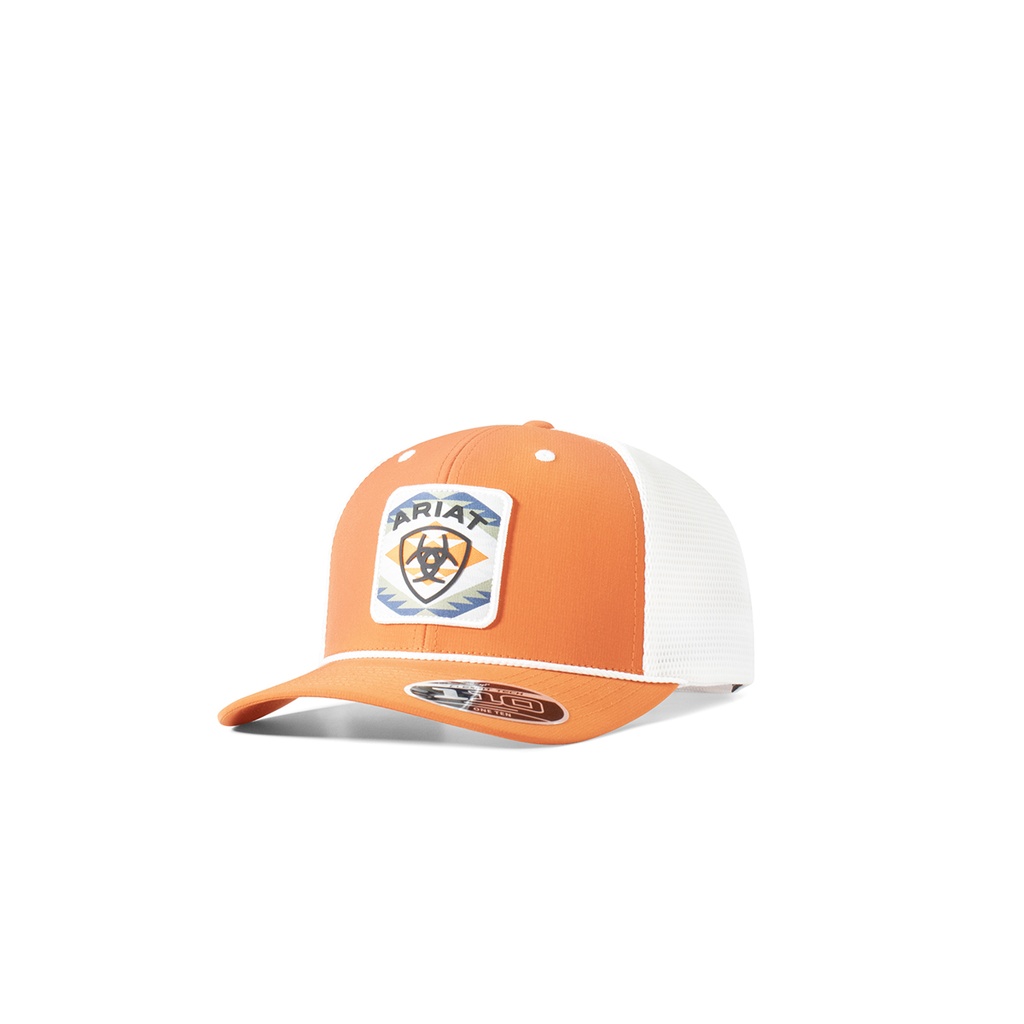 Gorra Ariat Flex Fit Southwest Color Naranja/Blanco