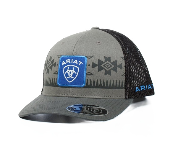 Gorra Ariat Flexfit 110 Snap Back Southwestern Color Gris/Azul