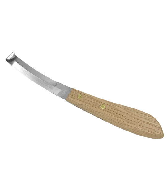 Cuchilla Corta Casco Doble Filo Con Mango de Madera