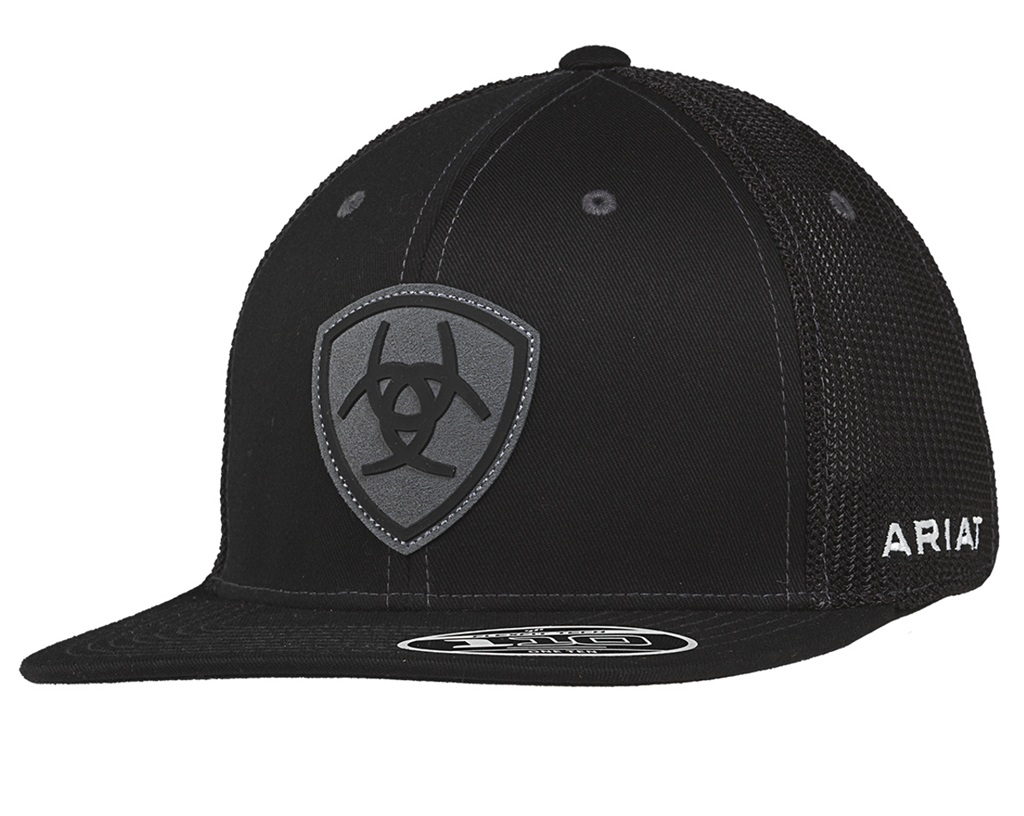 Gorra Ariat Flex Fit 100 Color Negro Logo Gris
