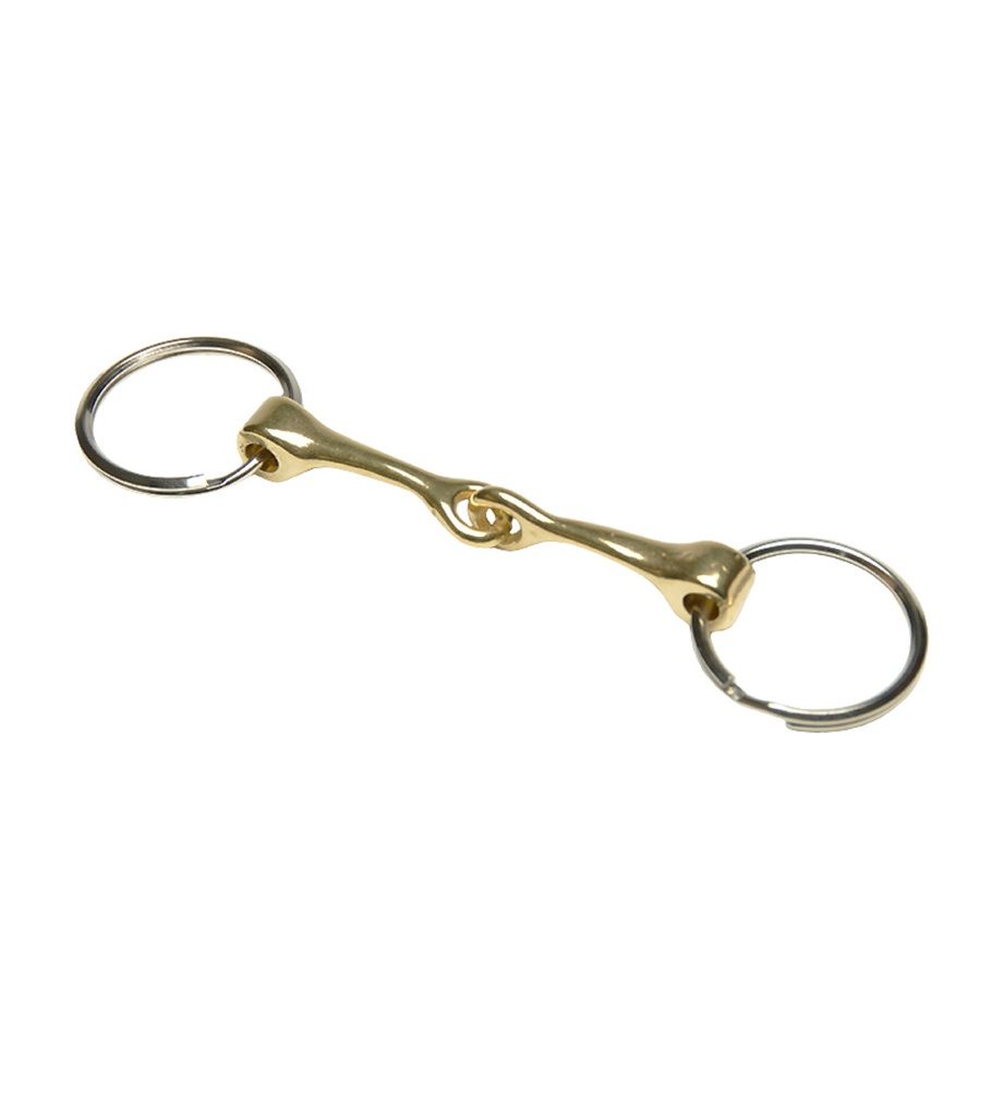 Llavero con Forma de Filete de Argollas Libres Dorado