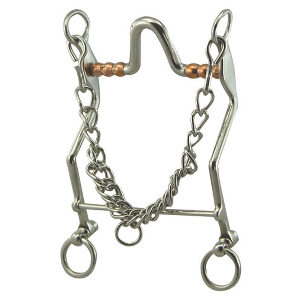 Freno Para Caballo Paso Fino con Rollers de Cobre Talla 4 3/4&quot;