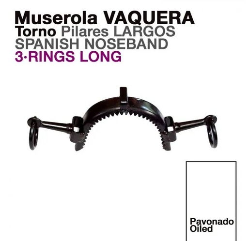 [21179420001] Serreta Vaquera Torno Con Pilares Largos Pavonada