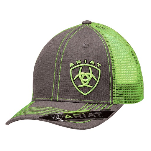[1595123] Gorra Ariat Ball Color Gris/Verde