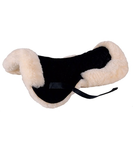 [1629] Pad Para Espalda de Algodón y Sheepskin Color Negro Todo Propósito