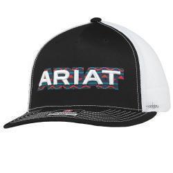 [A300086801] Gorra Ariat R112 Screen Print 3D Bordada Color Negro
