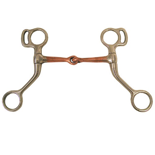 [240662] Freno Para Pony Articulado Con Bocado de Cobre Talla 3 1/2"