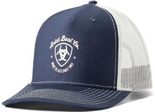 [A300082803] Gorra Ariat Logo Impreso Color Azul/Blanco