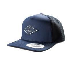 [A300094903] Gorra Ariat Para Hombre Snap Back Logo en Parche de Hule Color Azul Marino