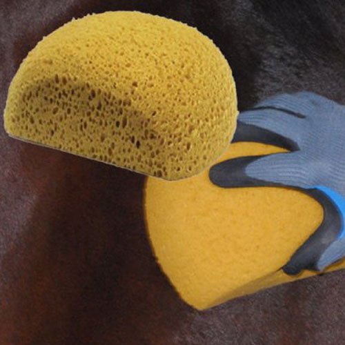 [222596] Esponja Para Bañar Caballo Forma de Lomo de Tortuga 7"L X 2 3/4"H