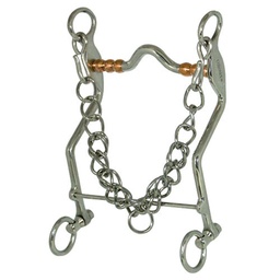 Freno Para Caballo Paso Fino con Rollers de Cobre Talla 4 3/4&quot;
