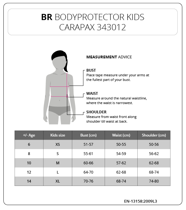 Size Chart Niños