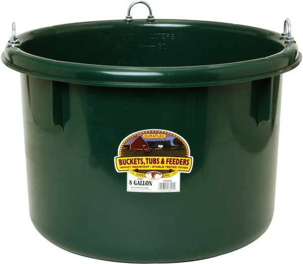 Comedero Plástico de 8 Galones Con Argollas