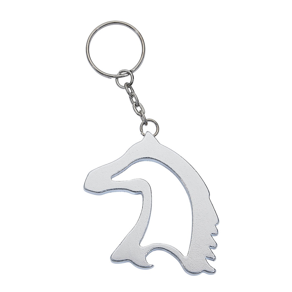 Llavero y Destapador Con Forma de Cabeza de Caballo de Aluminio