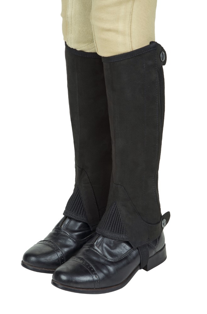 Polaina Para Niños Tuffrider Saratoga Sintética Color Negro