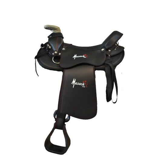 [630116010102] Montura Mesacé Monarca Impermeable Manzana Metálica Pequeña Forrada (Negro, 16", Negro, Rojo)