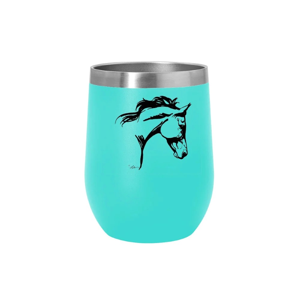 Vaso Para Vino de Acero Inoxidable Con Tapadera 12 oz.