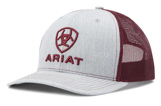 Gorra Ariat SB R112 Color Gris/Corinto