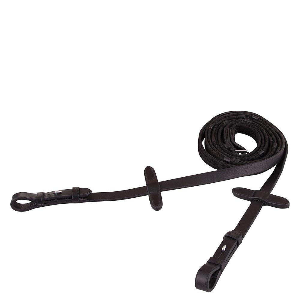 Rienda BR de Tela Con Topes Color Negro/Plata Full