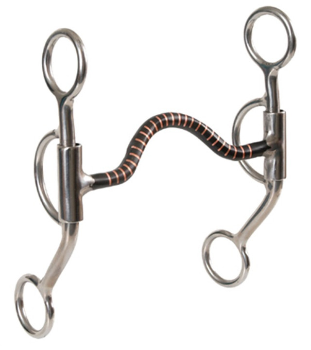 Freno de Entrenamiento Con Arco Alto de Acero Negro con Cobre Talla 5" y Patas de 7"