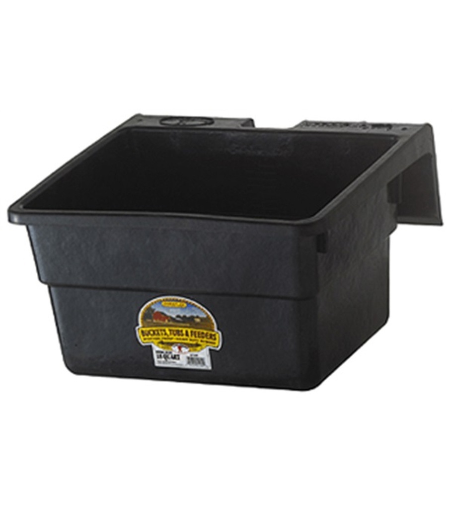 Comedero De Hule Para Colgar Sobre Puerta Negro de 18 Qt.