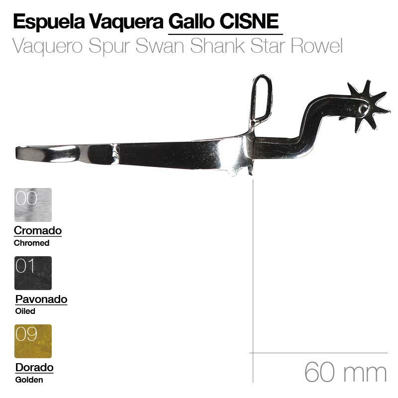 Espuela Vaquera Gallo Cisne