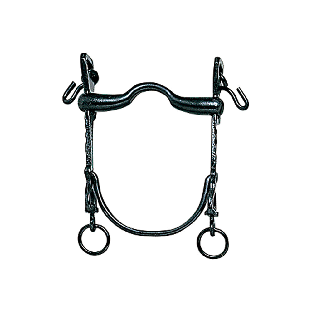 Bocado Vaquero Barra Curva Movible Pavonado Talla 12.5 cm