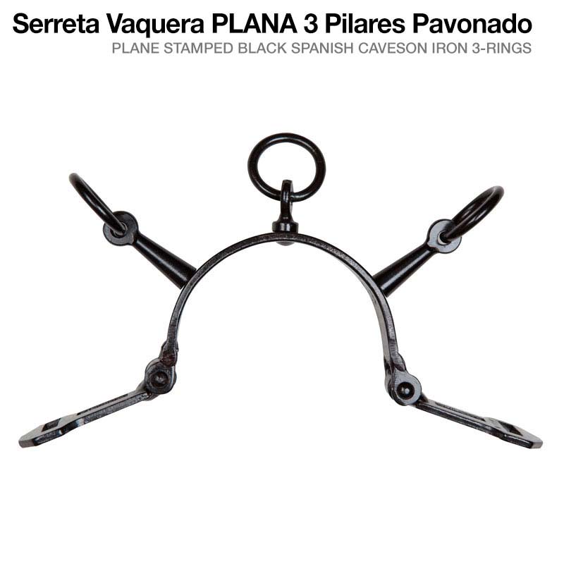 Serreta Vaquera 3 Pilares Plana Pavonado