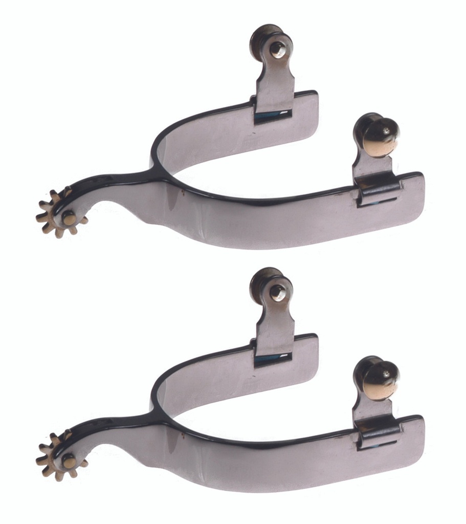 Espuela Texana de Acero Inoxidable Para Lazo Con Banda de 3/4"