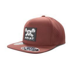 Gorra Ariat Para Hombre Snap Back Bolt Patch Color Burgundy