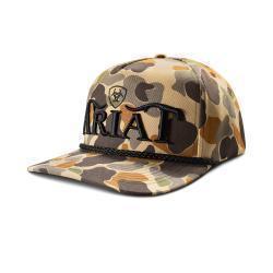 Gorra Ariat Snap Back Camo Bordado 3D Color Tan