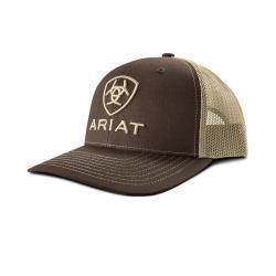 Gorra Ariat Para Niño Snap Back Logo Bordado Color Café