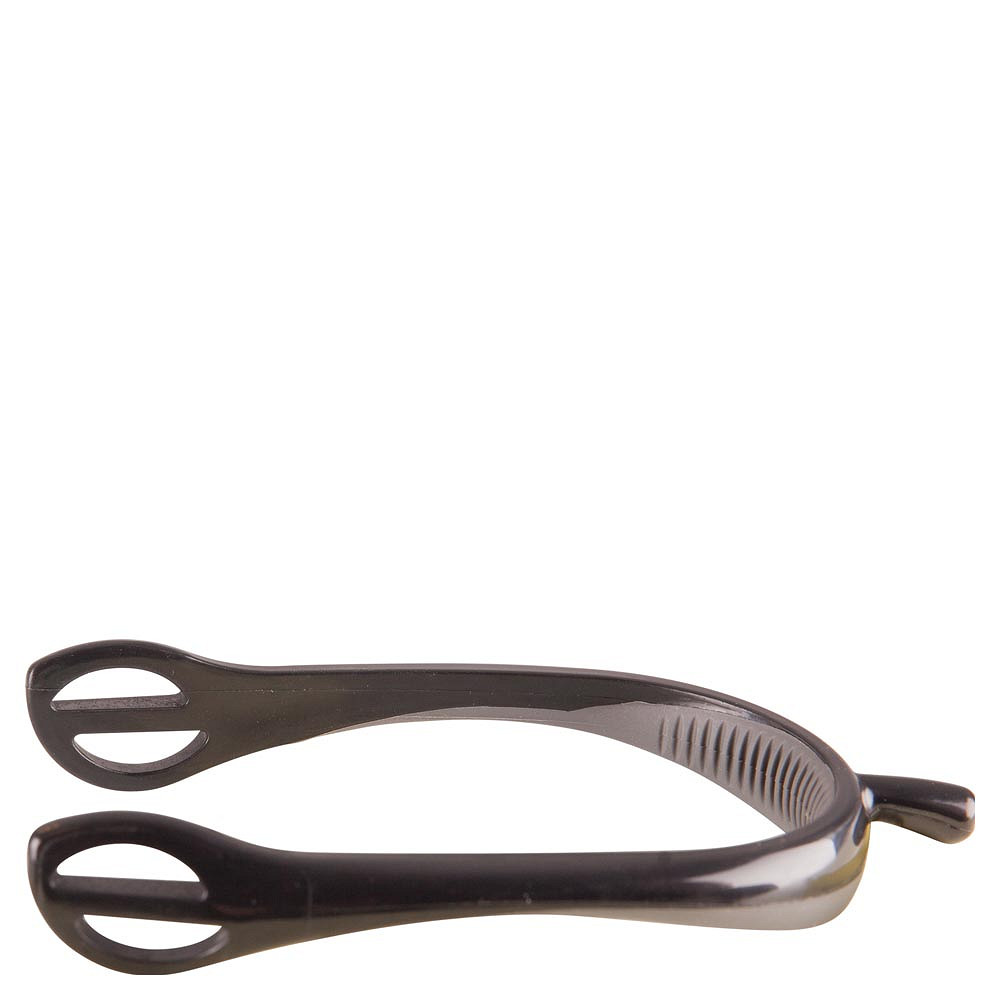 Acicate Metalab Punta Recta Con Protector de Hule Antideslizante Color Negro/Gris