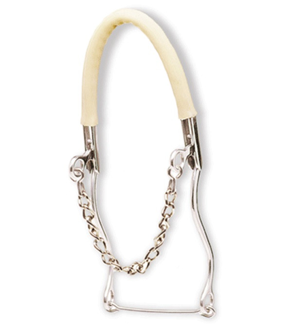 Jáquima de Acero Inoxidable Forrada de Hule con Patas de 22.9cm