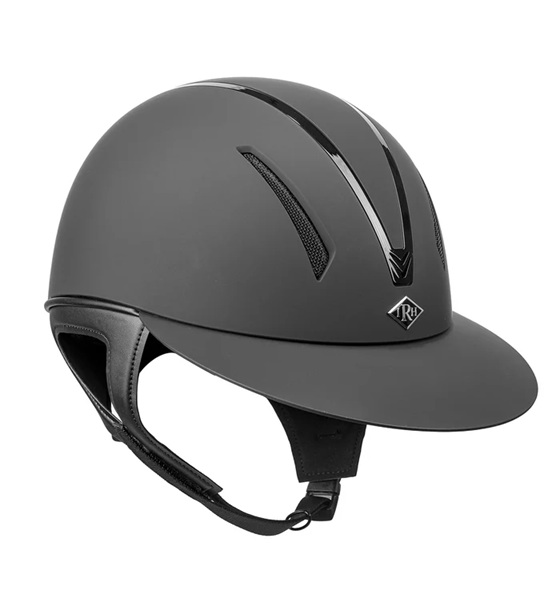 Casco IRH F1 Visera Grande Color Negro Mate con Marco Brillante