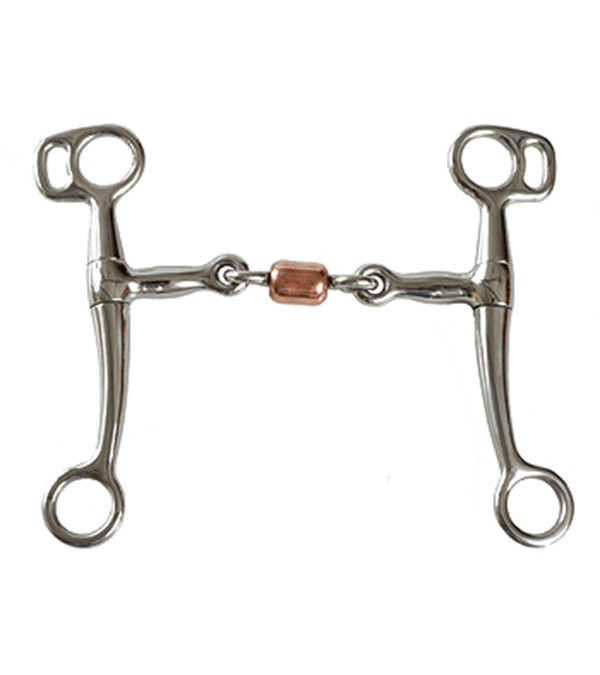 Bocado Texano Con Roller de Cobre Talla 5"