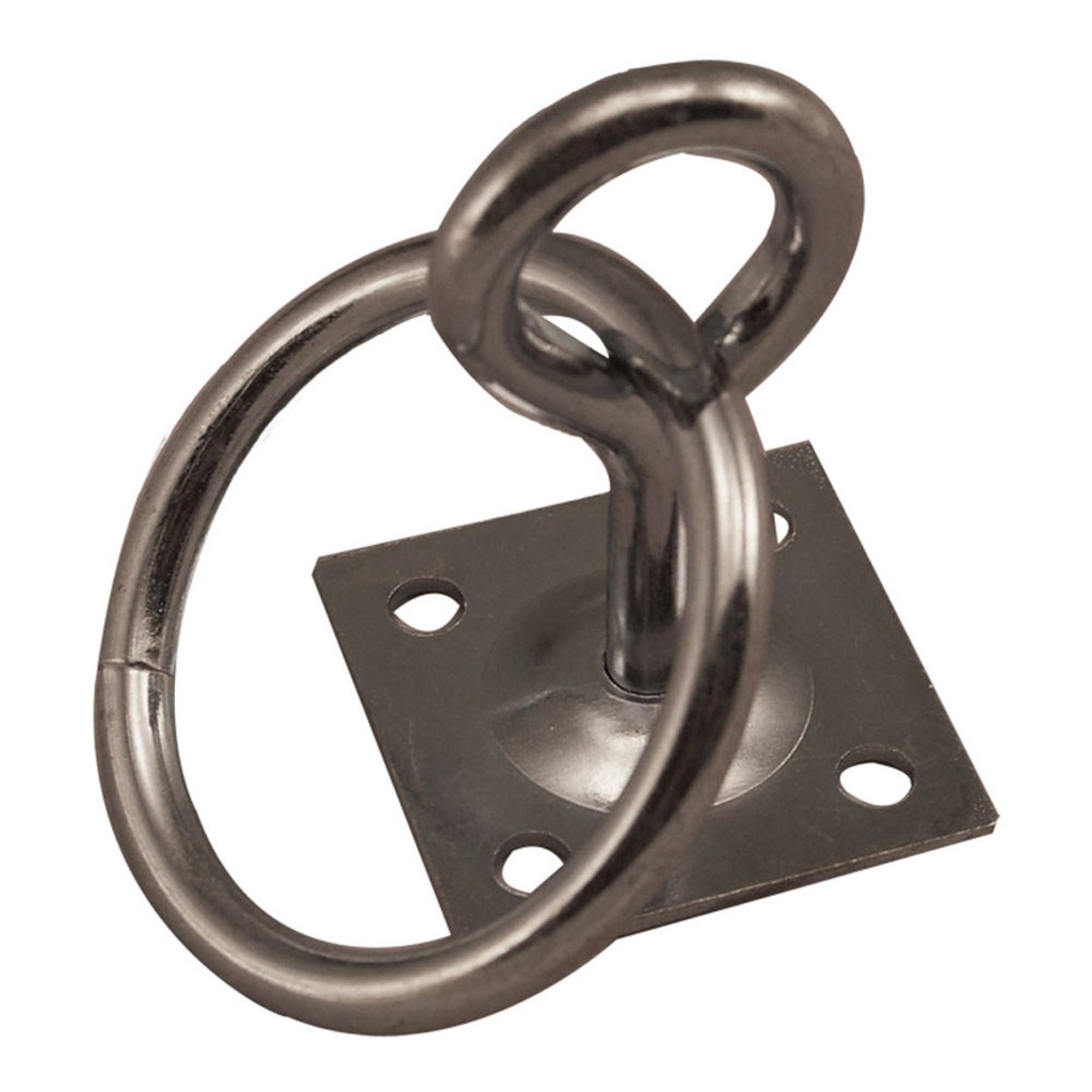 Anillo Con Plaqueta Cromado