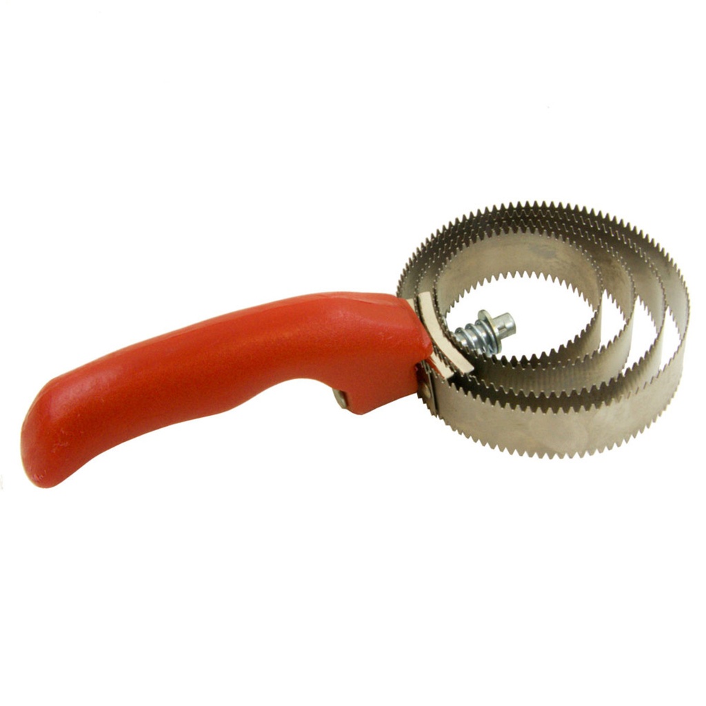 Almohaza en Forma de Espiral de Acero Inoxidable y Mango Plástico