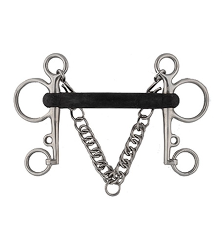 Freno Pelham de Hule Suave de Acero Inoxidable