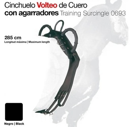 [210241070000] Cincho Para Volteo de Cuero Con Agarradores Color Negro
