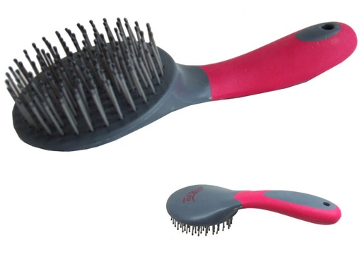 [TW1007] Cepillo Para Crin y Cola Gris/Frambuesa