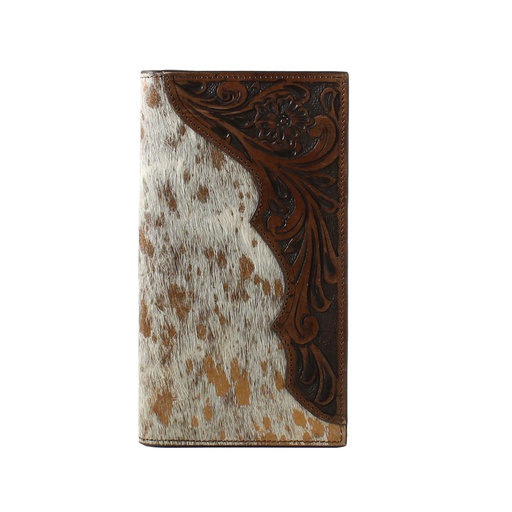 [N5413102] Billetera Nocona Rodeo Larga Pelo de Novillo Color Café