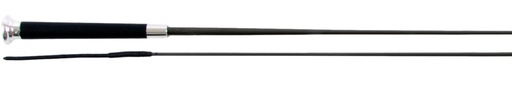 [1543-48] Fusta Para Adiestramiento Color Negro Con Cabeza Plateada de 48"