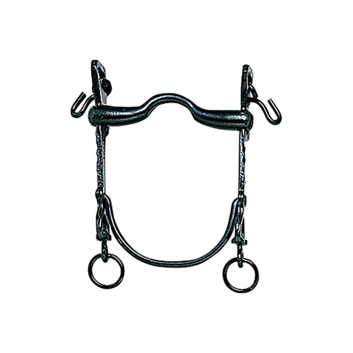 [21013081251] Bocado Vaquero Barra Curva Movible Pavonado Talla 12.5 cm