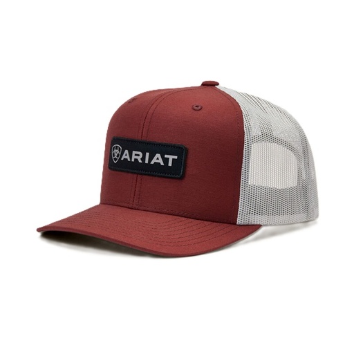 [A300015504] Gorra Ariat Snap Back Logo Rectangular Color Rojo