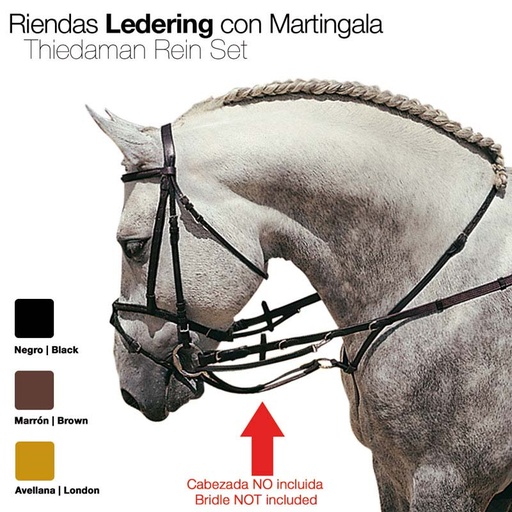 Riendas Ledering Con Martingala Talla Full