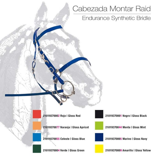 [210193700551] Cabezada Endurance Con Riendas Azul Claro